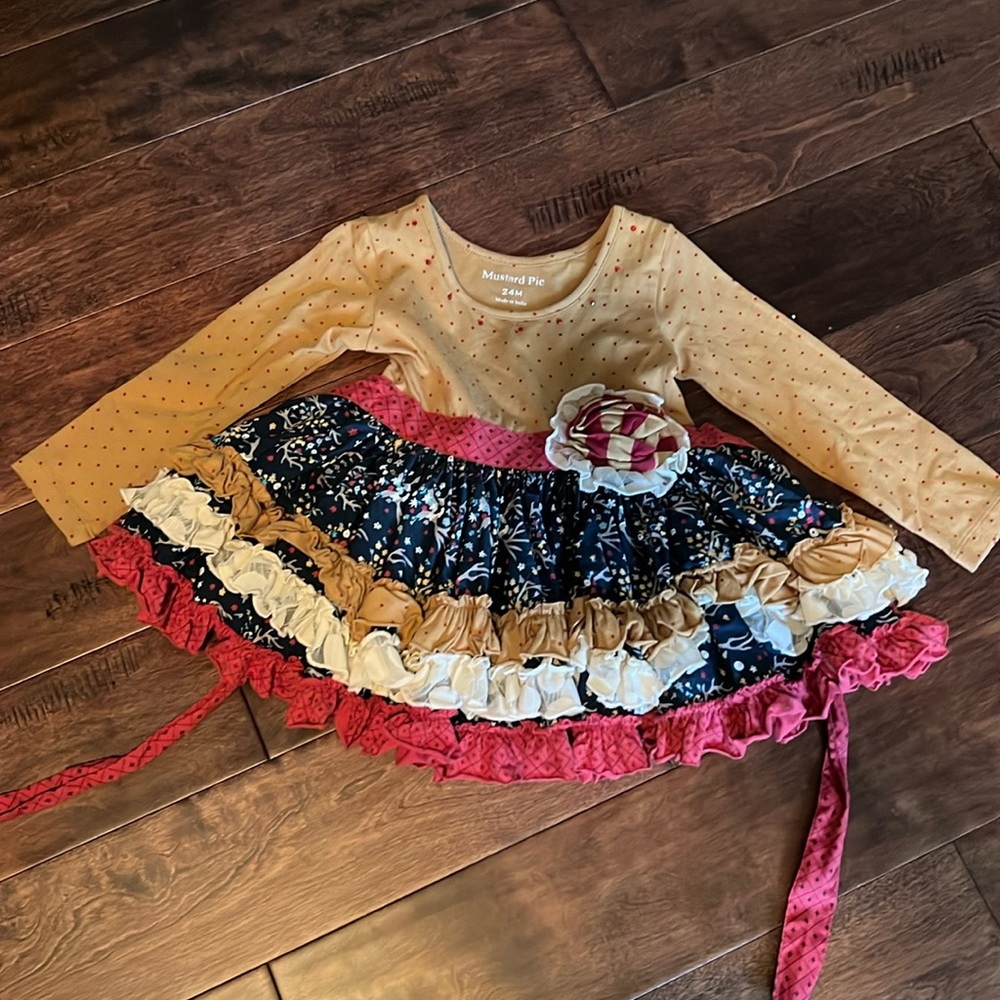 24 month Mustard Pie adorable dress or can be used with leggings/pants